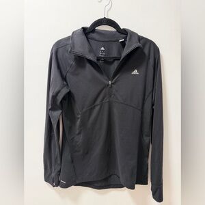 Women’s Adidas Black Climalite Half Zip Track Jacket